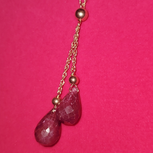 Gold Necklace with stone - Picture 6 of 11